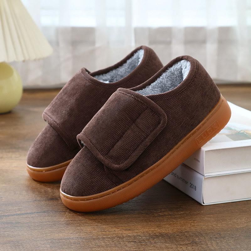 Chaussons antidérapants et réglables pour diabétiques grande taille - Brun - EU43-44(US9-10) - image 10