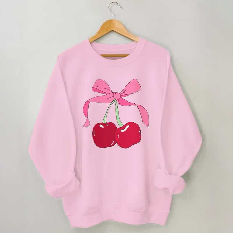 Sweat-shirt grande taille à grosses cerises - Rose - 3XL - image 4