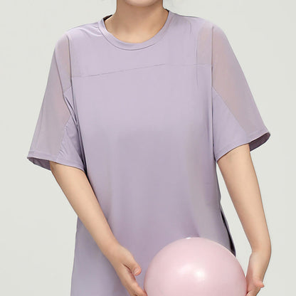 T-shirt de yoga à manches courtes grande taille à séchage rapide - image 2