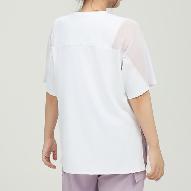 T-shirt de yoga à manches courtes grande taille à séchage rapide - image 8