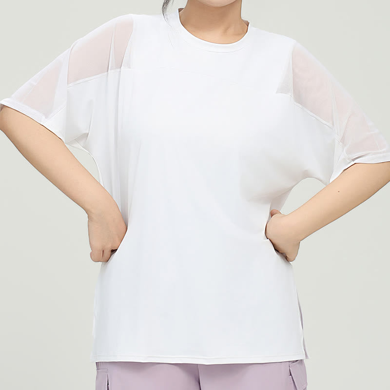 T-shirt de yoga à manches courtes grande taille à séchage rapide - image 6