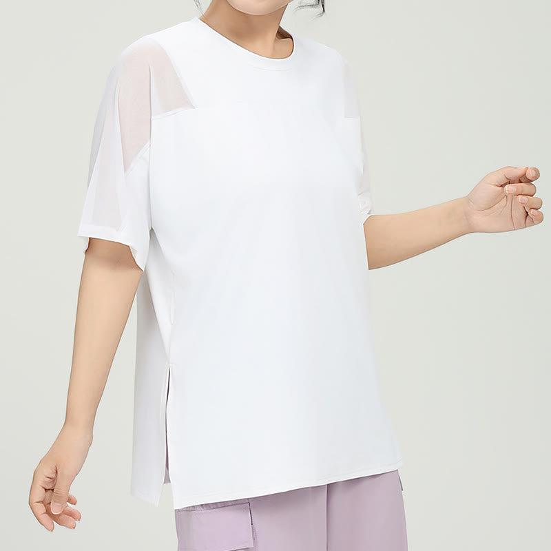 T-shirt de yoga à manches courtes grande taille à séchage rapide - image 7