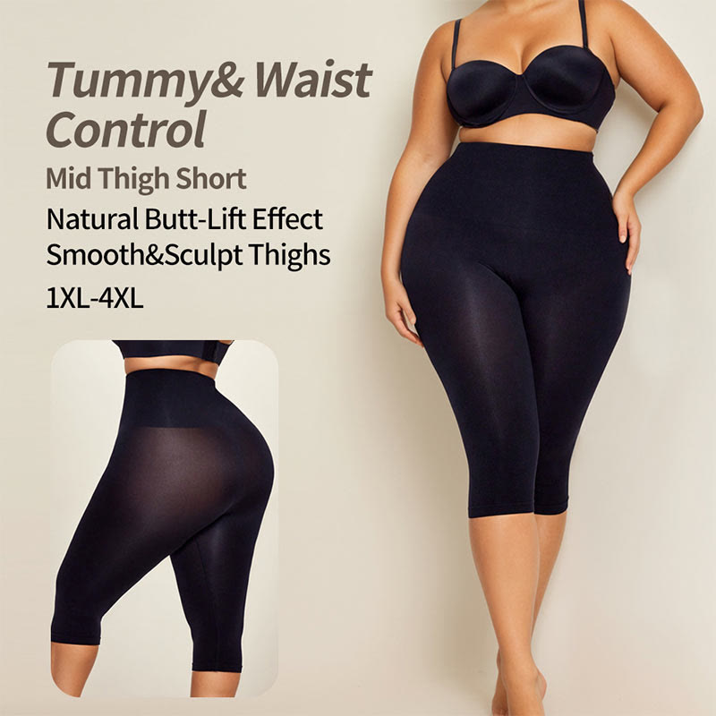 Capri gainant taille haute sans coutures grande taille