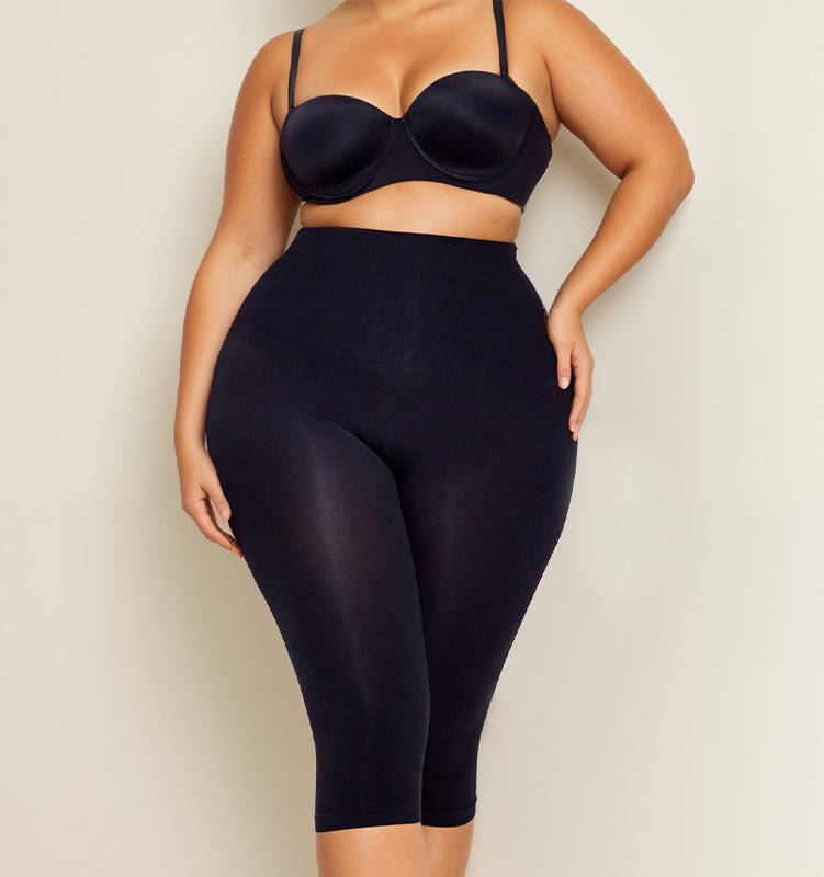 Capri gainant taille haute sans coutures grande taille