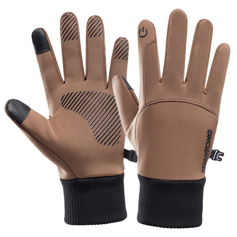 Gants chauds d'extérieur antidérapants - Brun - XL - image 3