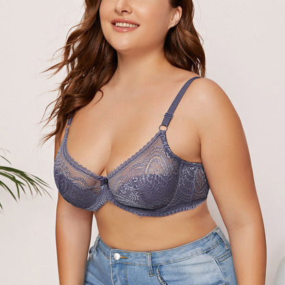 Soutien-gorge à armatures sexy en dentelle transparente