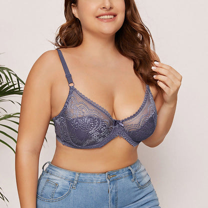 Soutien-gorge à armatures sexy en dentelle transparente