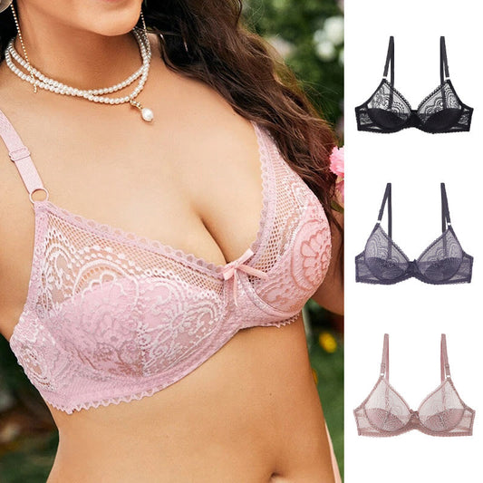 Soutien-gorge à armatures sexy en dentelle transparente