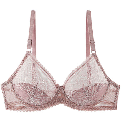 Soutien-gorge à armatures sexy en dentelle transparente