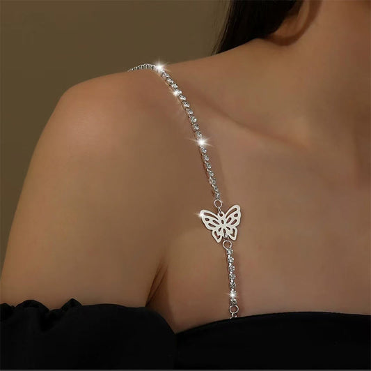Chaîne de bandoulière sexy en strass (3 paires)