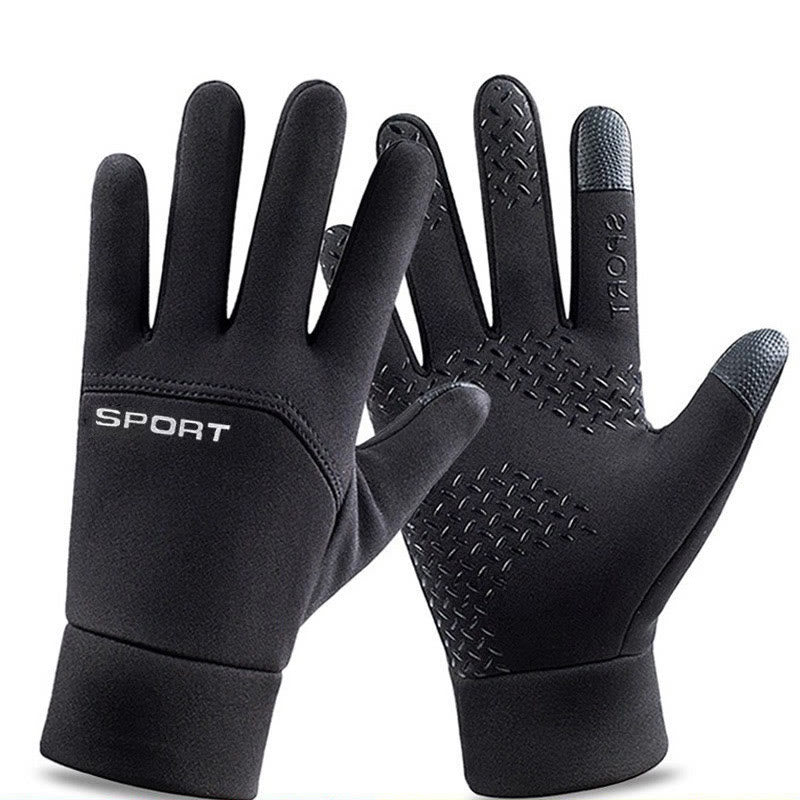 Gants de cyclisme chauds en peluche - Noir - XL - image 0