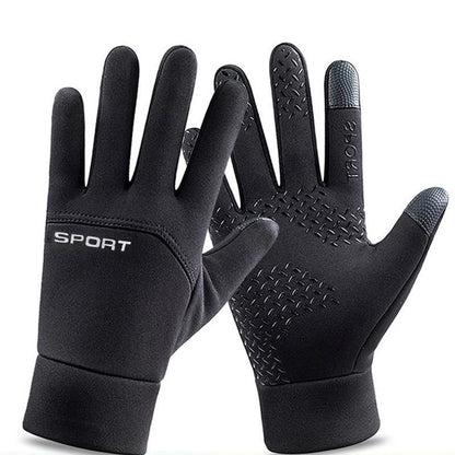 Gants de cyclisme chauds en peluche - Noir - XL - image 0