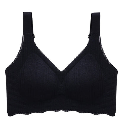 Soutien-gorge de sport sans armatures à bords ondulés fins grande taille