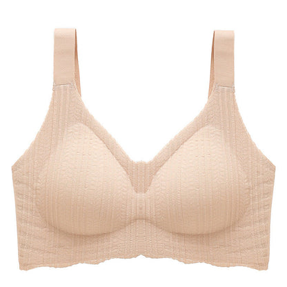 Soutien-gorge de sport sans armatures à bords ondulés fins grande taille
