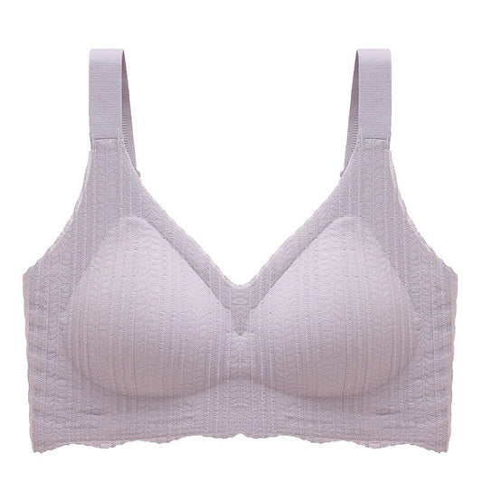 Soutien-gorge de sport sans armatures Thin Wave Edge - Violet - 6XL - image 0