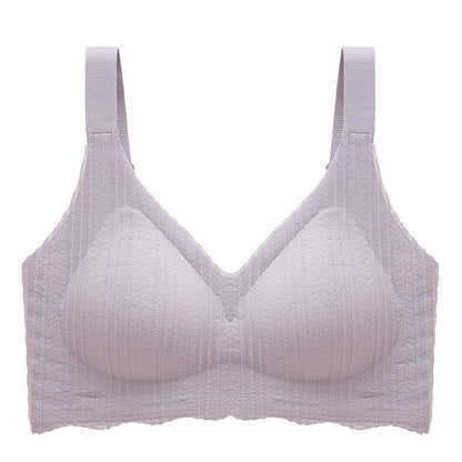 Soutien-gorge de sport sans armatures Thin Wave Edge - Violet - 6XL - image 0