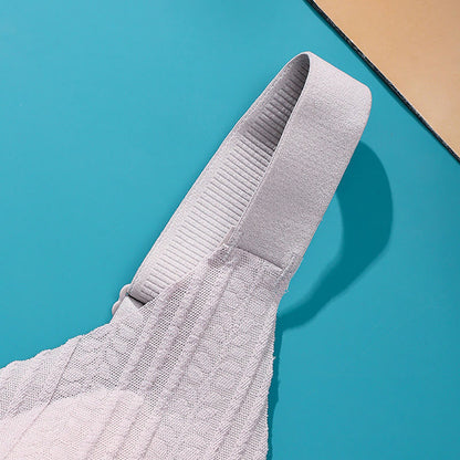 Soutien-gorge de sport sans armatures à bords ondulés fins grande taille