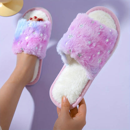 Chaussons étoiles dégradées de couleurs - Rose - EU40-41 (US7-7,5) - image 2