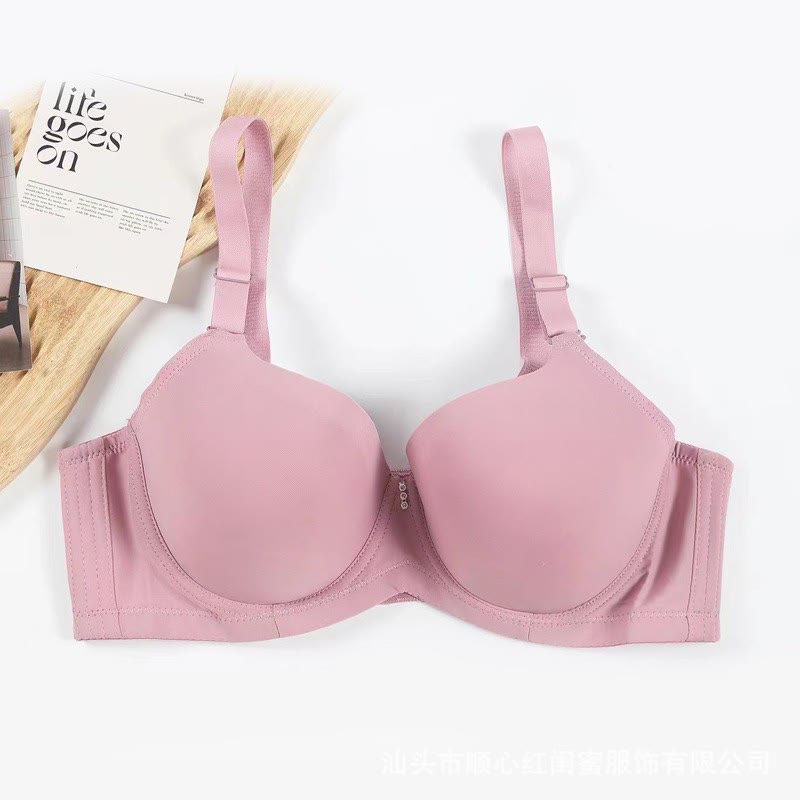 Soutien-gorge push-up à armatures, fin et lisse, sans coutures - Rose - 44 - C - image 3
