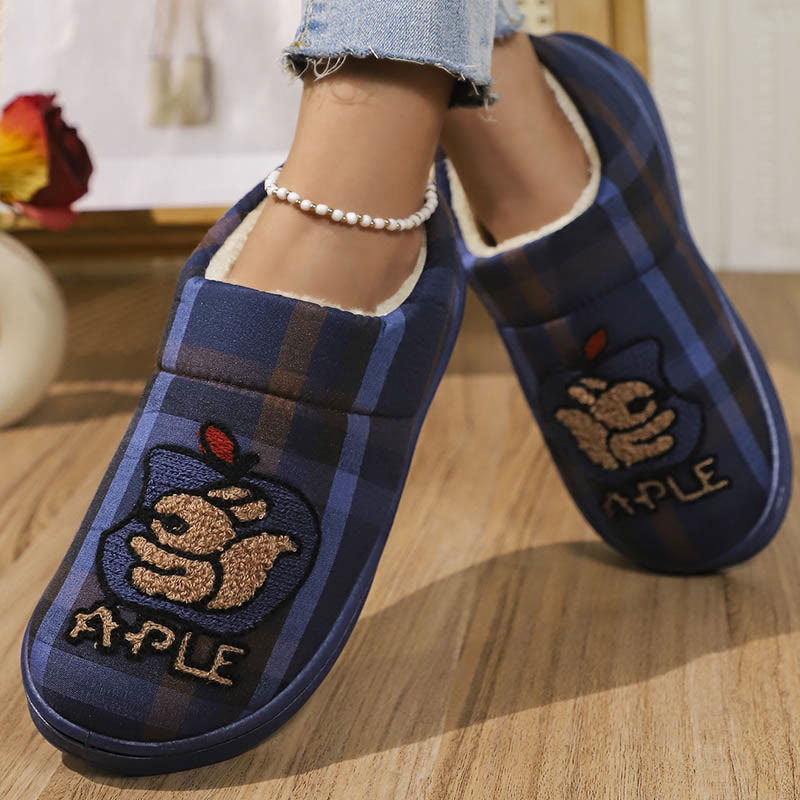 Chaussons Pomme Grande Taille - Bleu - EU44-45 (US10-11) - image 5