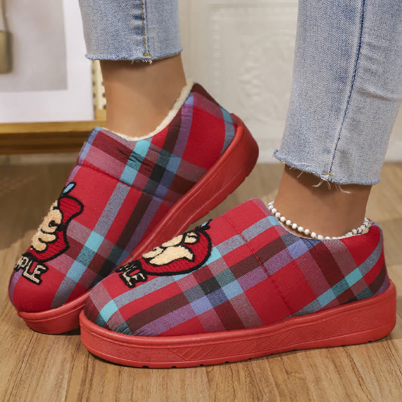 Chaussons Pomme Grande Taille - Rouge - EU44-45 (US10-11) - image 1