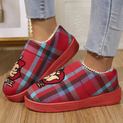 Chaussons Pomme Grande Taille - Rouge - EU44-45 (US10-11) - image 1