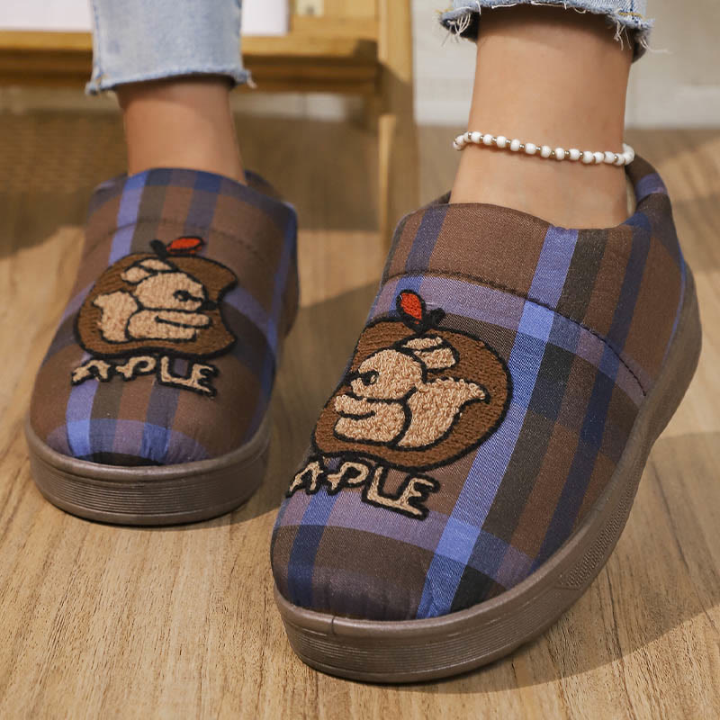 Chaussons Pomme Grande Taille - Café - EU44-45 (US10-11) - image 10