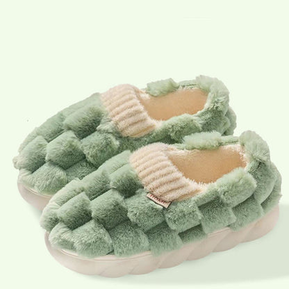 Chaussons carrés en peluche grande taille - Vert - EU43-44 (US9-10) - image 10