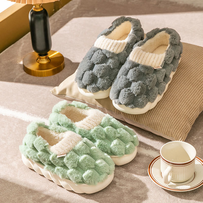 Chaussons carrés en peluche grande taille - image 8