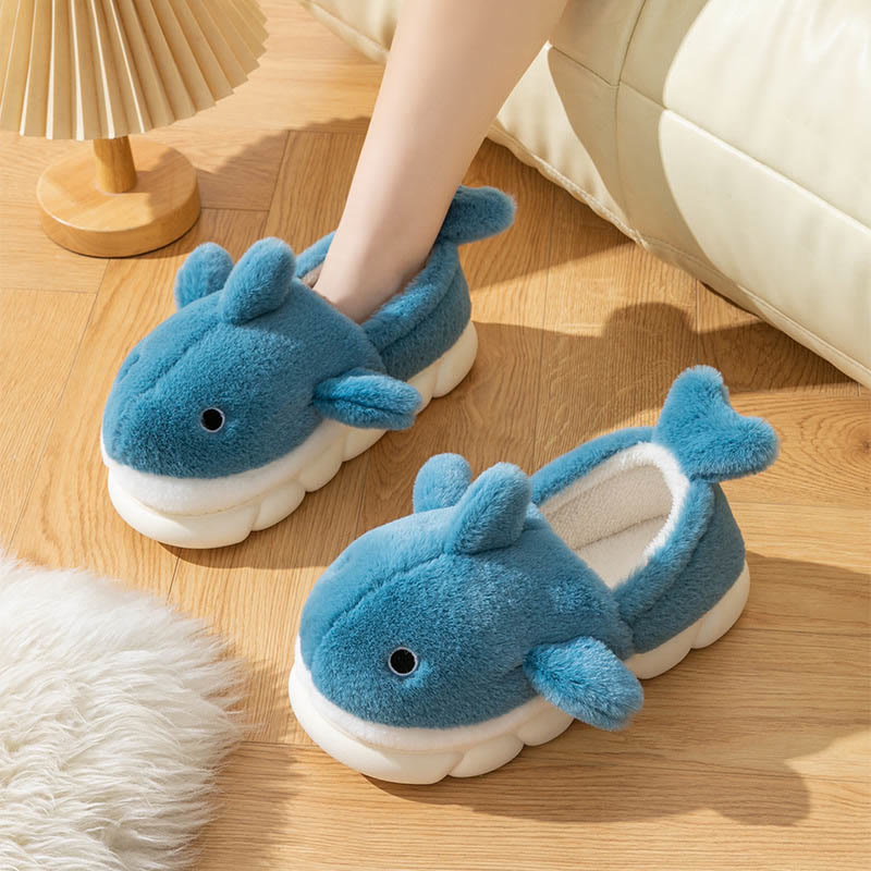 Pantoufles baleine mignonnes grandes tailles - Bleu - EU44-45(US9-10) - image 3