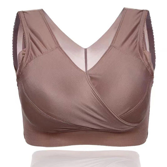 Soutien-gorge fin et confortable sans armatures - Café - 8XL - image 0