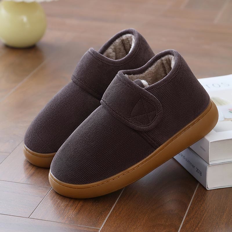 Pantoufles chaudes Plusock pour diabétiques grandes tailles - Brun - EU44 (US10) - image 11