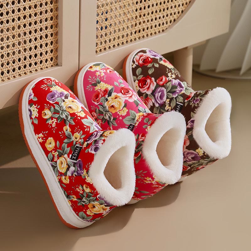 Chaussons élégants à fleurs grande taille - image 5