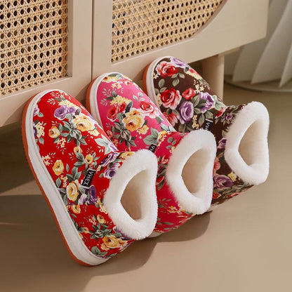 Chaussons élégants à fleurs grande taille - image 5