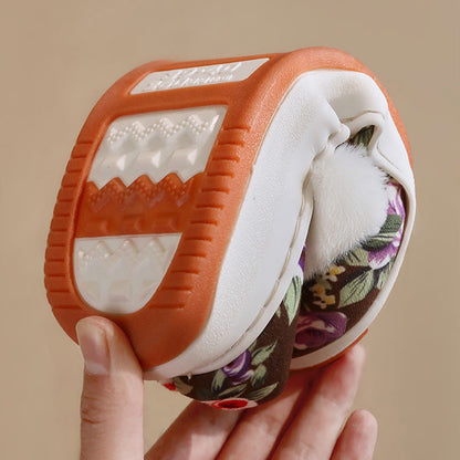 Chaussons élégants à fleurs grande taille - image 4