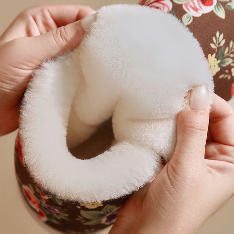 Chaussons élégants à fleurs grande taille - image 3