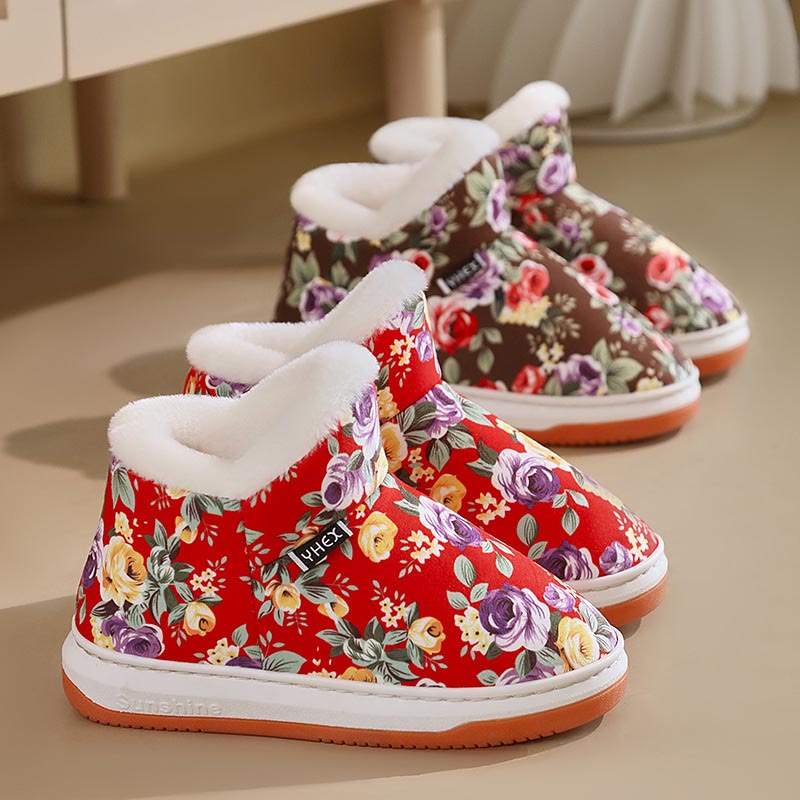 Chaussons élégants à fleurs grande taille - image 6