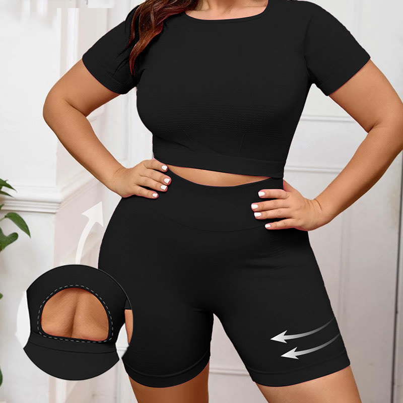 Combinaison de yoga de sport à séchage rapide - Noir - 3XL - image 0