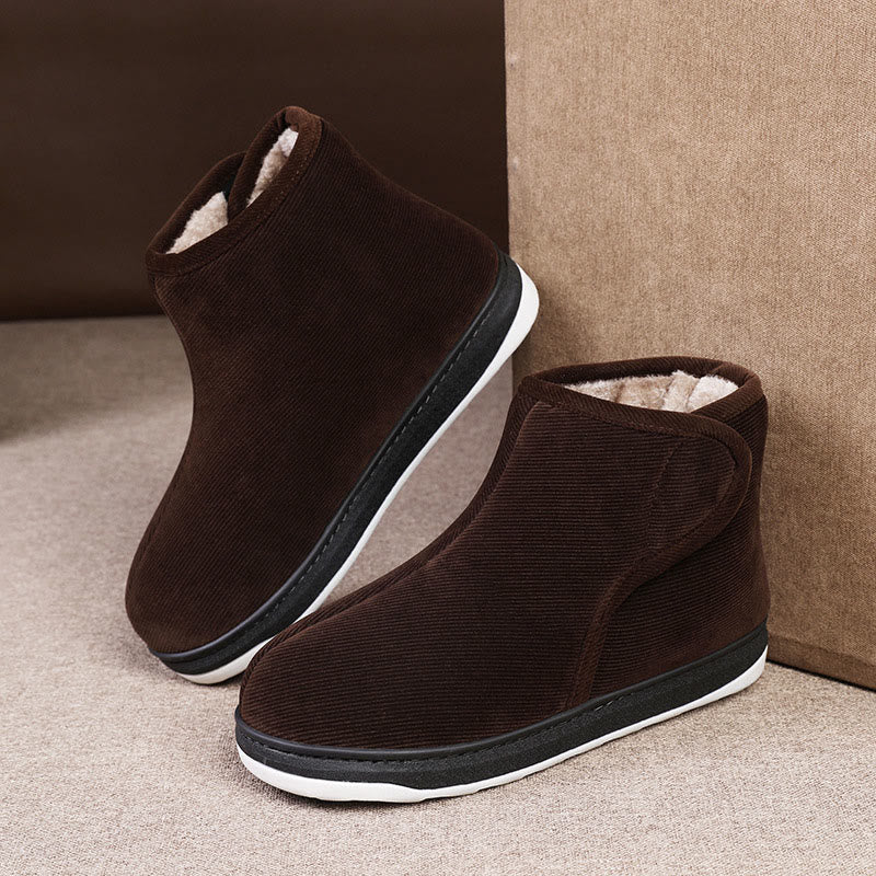 Chaussons diabétiques doux et chauds grande taille - Brun - EU43-44 (US9-10) - image 11