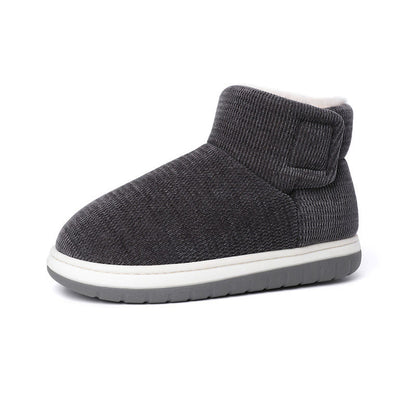 Chaussons épais à velcro grande taille - Gris - EU43-44 (US9-10) - image 15