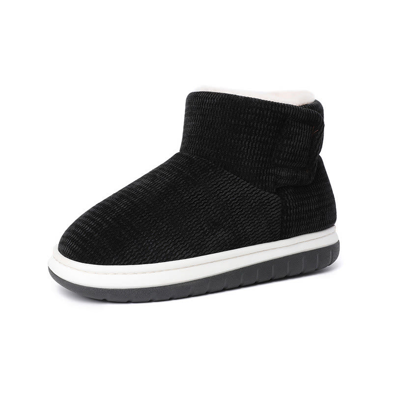 Chaussons épais à velcro grande taille - Noir - EU43-44 (US9-10) - image 14