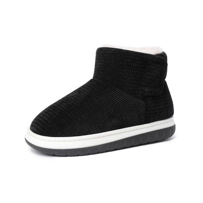 Chaussons épais à velcro grande taille - Noir - EU43-44 (US9-10) - image 14