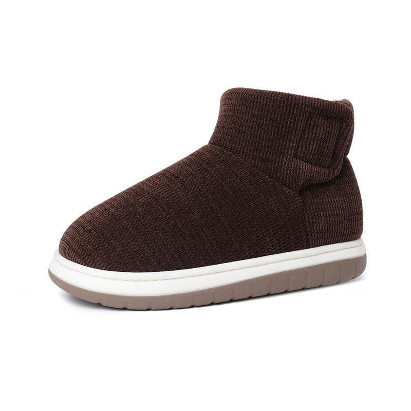 Chaussons épais à velcro grande taille - Brun - EU43-44 (US9-10) - image 17