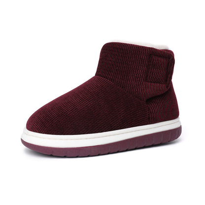 Chaussons épais à velcro grande taille - Vin - EU43-44 (US9-10) - image 16