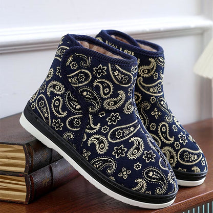 Chaussons brodés dorés grande taille - Bleu marine - EU40-41 (US7-7,5) - image 11