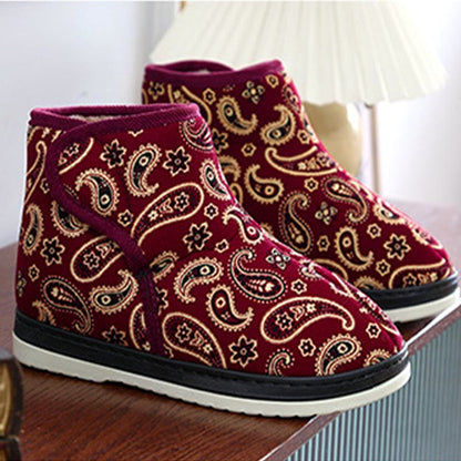 Chaussons brodés dorés grande taille - Vin - EU40-41 (US7-7,5) - image 12