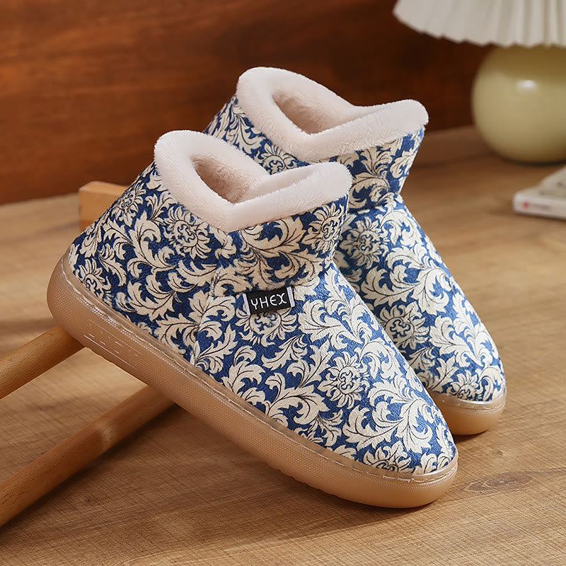 Chaussons élégants à motifs grande taille - Bleu - EU40-41 (US7-7,5) - image 9