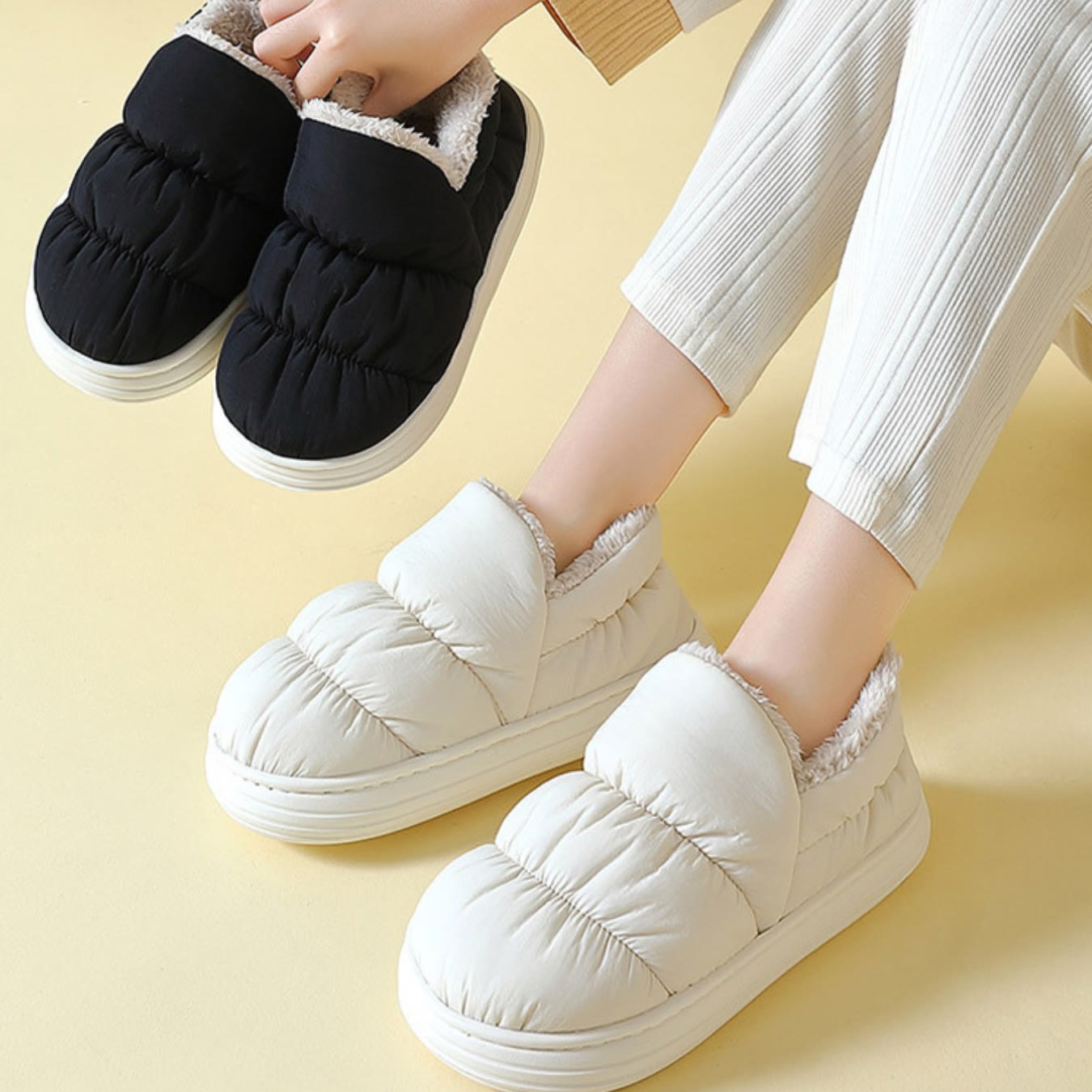 Chaussons imperméables à semelles épaisses grande taille - image 0