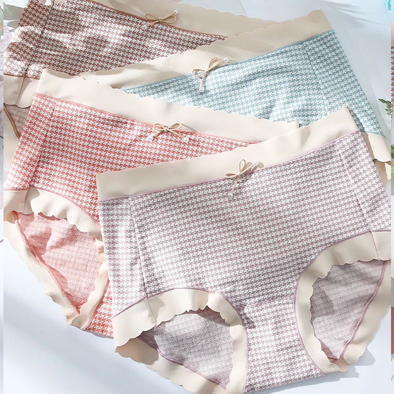 Culotte à carreaux taille haute sans couture (lot de 3) - image 1