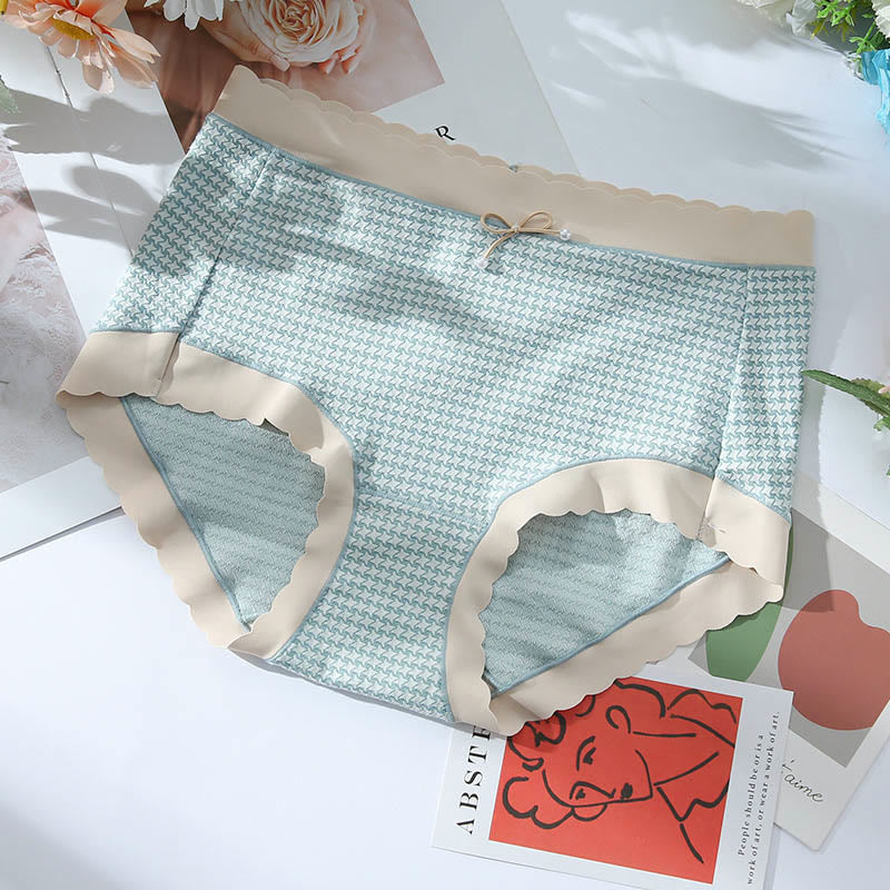 Culotte à carreaux taille haute sans couture (lot de 3) - Bleu - 3XL - image 3